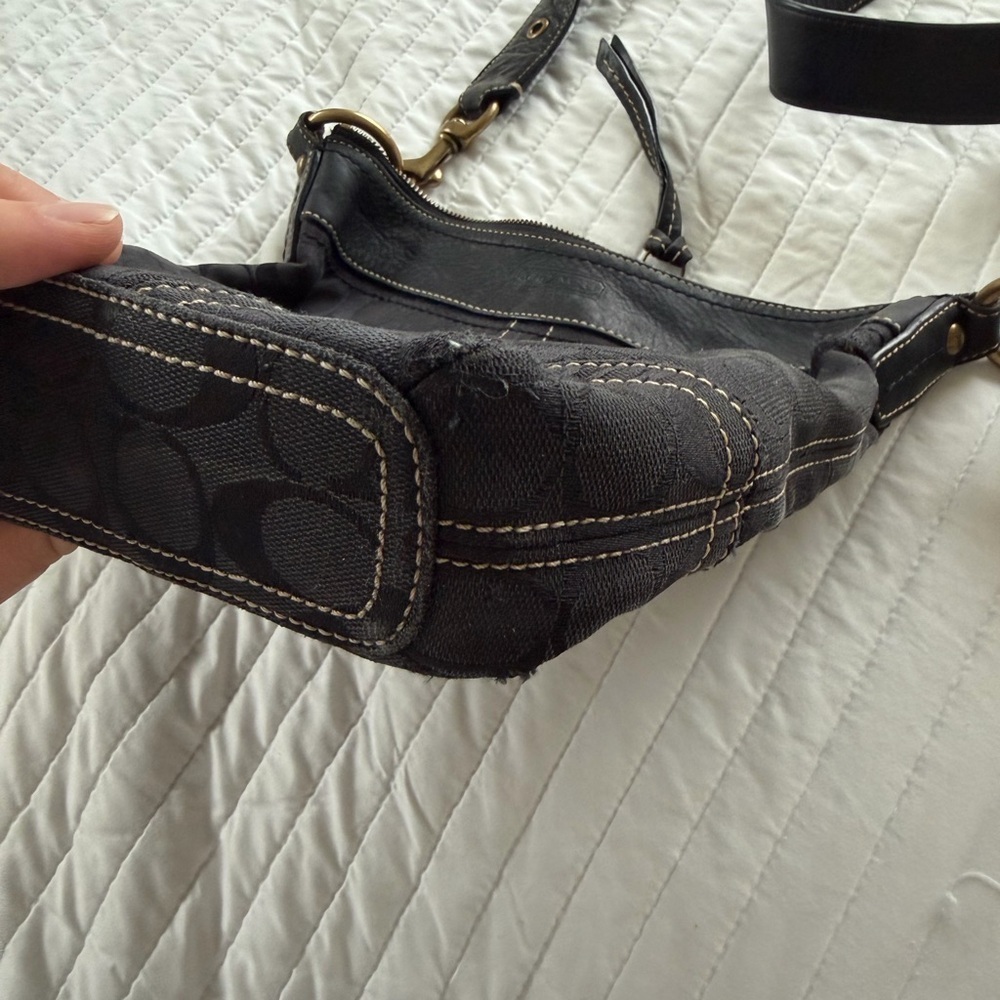 Coach Black Interior Bag with Gold Accents - Picture 8 of 11